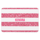 Sparkle Glitzer Look Stripes Premium Magnet (Horizontal)