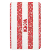 Sparkle Glitzer Look Stripes Premium Magnet (Vertikal)