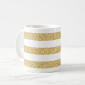 Sparkle Glitzer Look Stripes Tasse (Vorderseite Links)
