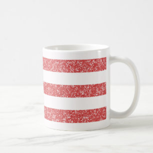 Sparkle Glitzer Look Stripes Tasse