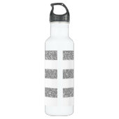 Sparkle Glitzer Look Stripes Trinkflasche (Rückseite)