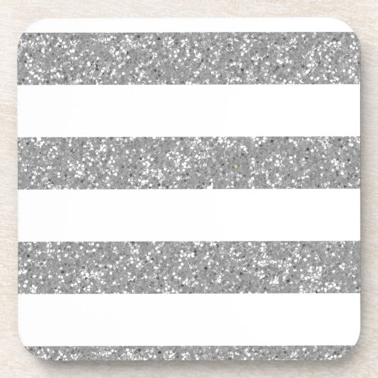 Sparkle Glitzer Look Stripes Untersetzer (Vorderseite)