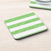 Sparkle Glitzer Look Stripes Untersetzer (Linke Seite)