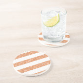 Sparkle Glitzer Look Stripes Untersetzer (Seite)