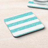 Sparkle Glitzer Look Stripes Untersetzer (Linke Seite)