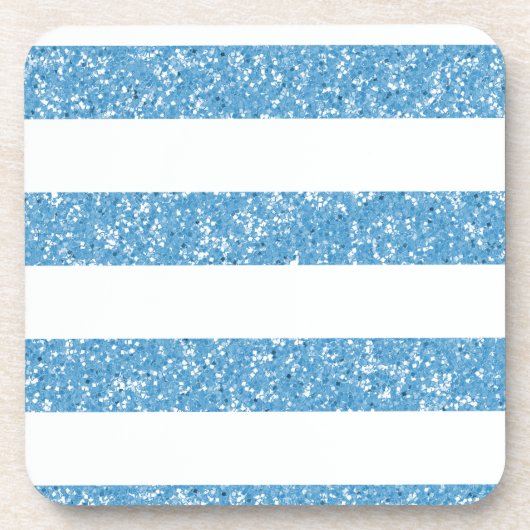 Sparkle Glitzer Look Stripes Untersetzer (Vorderseite)