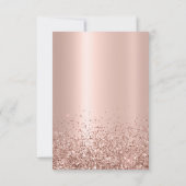 Sparkle Glitzer Rose Gold Ballon 9. Geburtstag Einladung (Rückseite)
