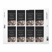 Sparkle Glitzer Sequins Glam Wedding Wine Labels (Vorne)