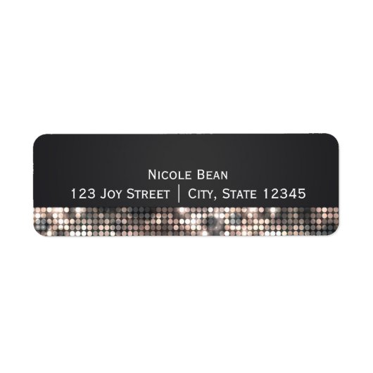 Sparkle Glitzer Sequins Glamour Address Labels (Vorne)