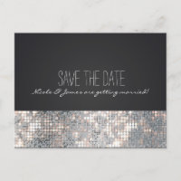 Sparkle Glitzer Sequins Glamour Black Postcard