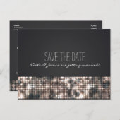 Sparkle Glitzer Sequins Glamour Black Postcard Ankündigungspostkarte (Vorne/Hinten)