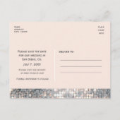 Sparkle Glitzer Sequins Glamour Chic Postcard Ankündigungspostkarte (Rückseite)