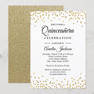 Sparkle Gold Confetti Einladung