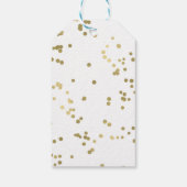 Sparkle Gold Confetti Geschenkanhänger (Rückseite)