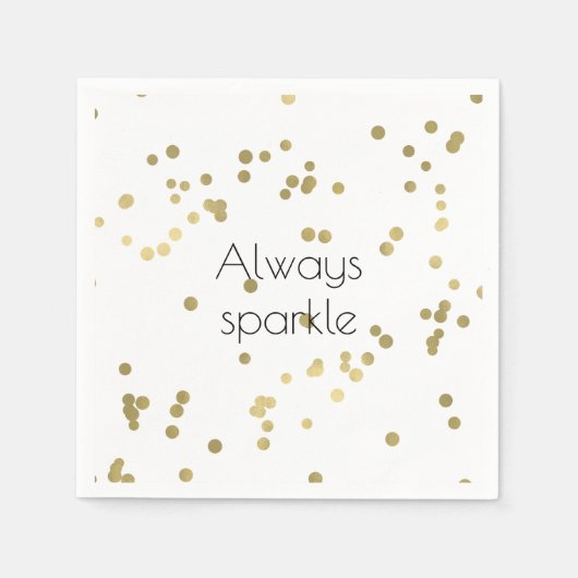 Sparkle Gold Confetti Serviette (Vorderseite)
