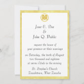 Sparkle Gold Doppeltes Glück - Runde Einladung (Rückseite)