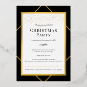 Sparkle Gold Found Weihnachts-Party Foto Folieneinladung (Rückseite)