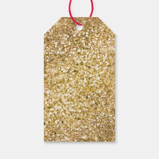 Sparkle Gold Glam Unicorn Geschenkanhänger (Rückseite)