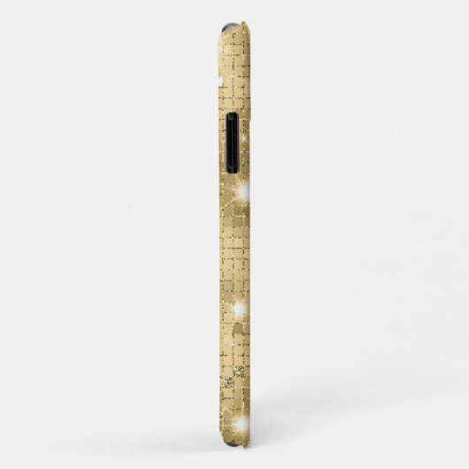 Sparkle Gold Glitzer Individuelle Name Case-Mate iPhone Hülle (Hinten/Rechts)