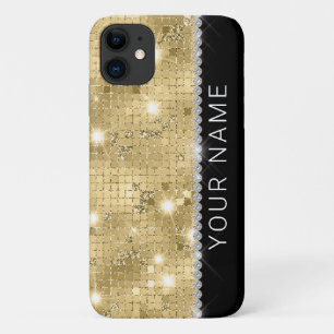 Sparkle Gold Glitzer Individuelle Name Case-Mate iPhone Hülle