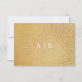 Sparkle Gold Glitzer Wedding Bride Groom Initialen Dankeskarte (Vorderseite)