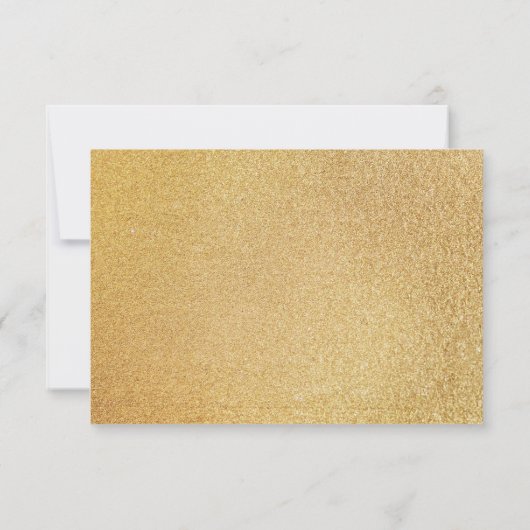 Sparkle Gold Glitzer Wedding Bride Groom Initialen Dankeskarte (Rückseite)