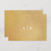 Sparkle Gold Glitzer Wedding Bride Groom Initialen Dankeskarte (Vorne/Hinten)