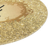 Sparkle Gold Heart 50. Hochzeitstag Schneidebrett (Ecke)