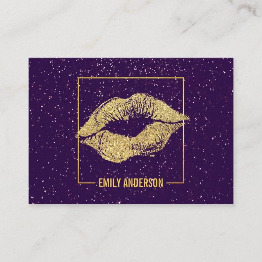 Sparkle Gold Kiss und Rahmen Visitenkarte (Vorderseite)