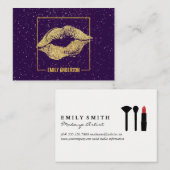 Sparkle Gold Kiss und Rahmen Visitenkarte (Vorne/Hinten)