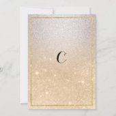 Sparkle Gold Silver Ombre Glitzer Retirement Party Einladung (Rückseite)