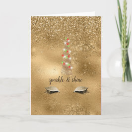 Sparkle Gold Unicorn Karte