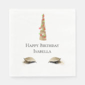 Sparkle Gold Unicorn Serviette (Vorderseite)