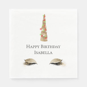 Sparkle Gold Unicorn Serviette