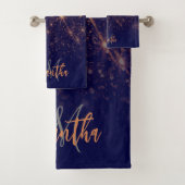 Sparkle Golden Glitzer Badhandtuch Set (Insitu)
