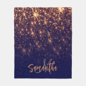 Sparkle Golden Glitzer Fleecedecke (Vorderseite)