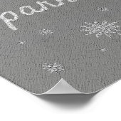 Sparkle Grau mit Silver Glitzer Poster (Ecke)