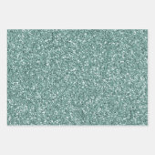 Sparkle Green Glitz Gold Glitzer Geschenkpapier Set (Vorderseite)