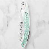 Sparkle Green Glitzer Kellnermesser (Vorderseite)