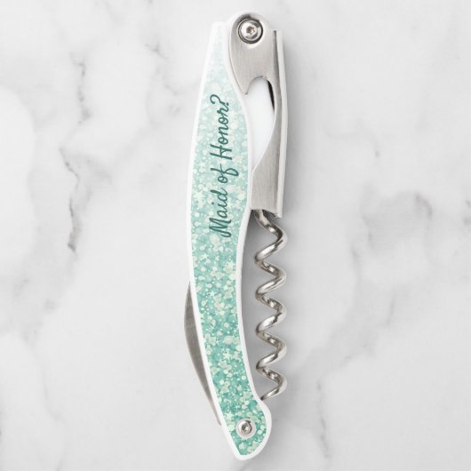 Sparkle Green Glitzer Kellnermesser (Rückseite)