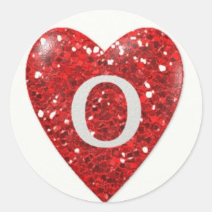 Sparkle Heart O Runder Aufkleber