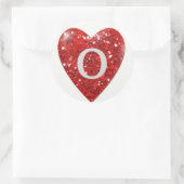 Sparkle Heart O Runder Aufkleber (Tasche)