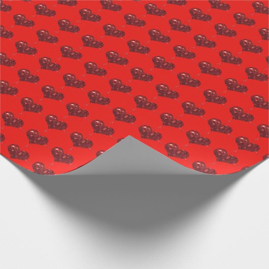 SPARKLE HEARTS GESCHENKPAPIER (Ecke)