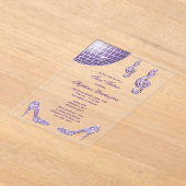 Sparkle Heelse und Lila Diskothek Ball Sweet 16 Acryleinladungen (Ablage )