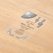 Sparkle Heelse und Silver Disco Ball Sweet 16 Acryleinladungen (Ablage )