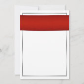 Sparkle Herz mit Red Satin Ribbon Einladung (Rückseite)