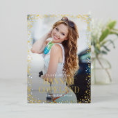 Sparkle Highlights Abschluss Portrait Foto Folieneinladung (Stehend vorne)