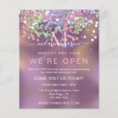 Sparkle Holographic Glitzer Elegante Makeup Artist Flyer (Vorne)