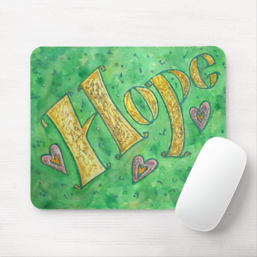 Sparkle Hope Word Art Custom Design Mousepad (Mit Mouse)