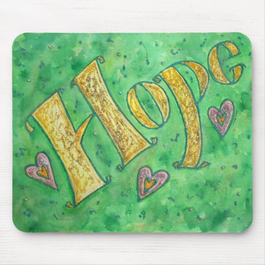 Sparkle Hope Word Art Custom Design Mousepad (Vorne)